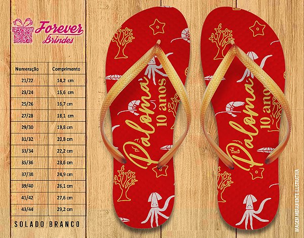Chinelo Personalizado Aniversário POOL PARTY VERÃO