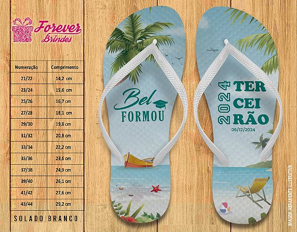 Chinelo Personalizado Formatura POOL PARTY VERÃO