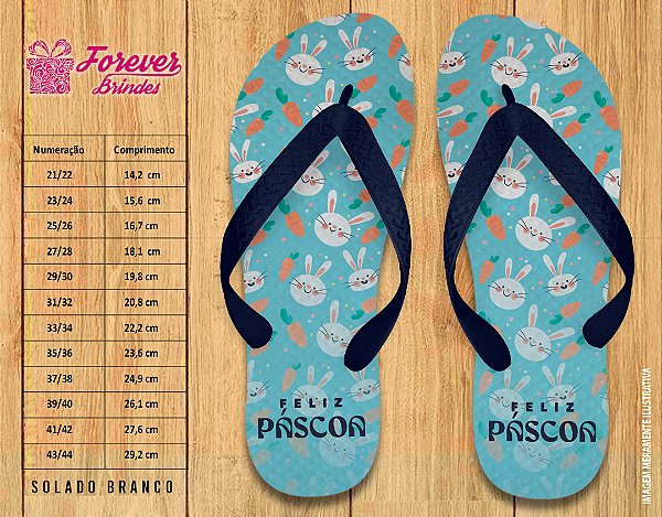 Chinelo Personalizado FELIZ PASCOA
