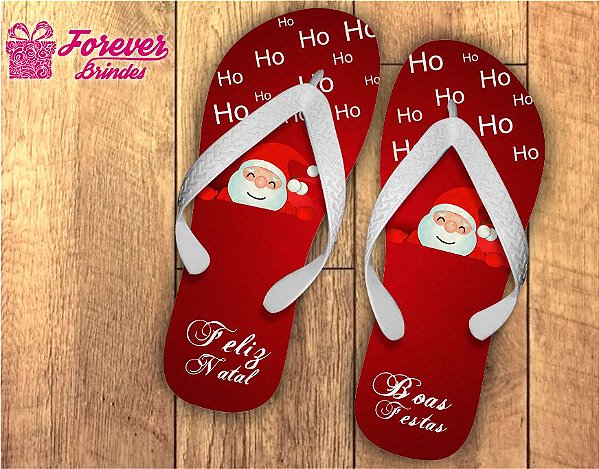 Chinelo Personalizado De Natal Ho Ho Ho Ho