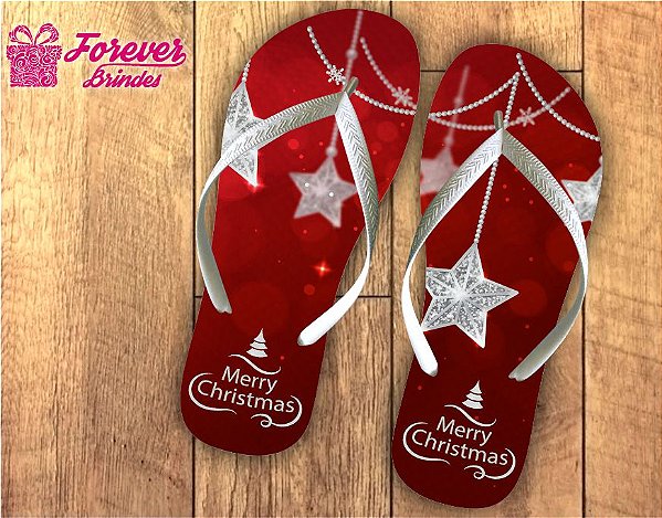 Chinelo Personalizado De Natal Estrela