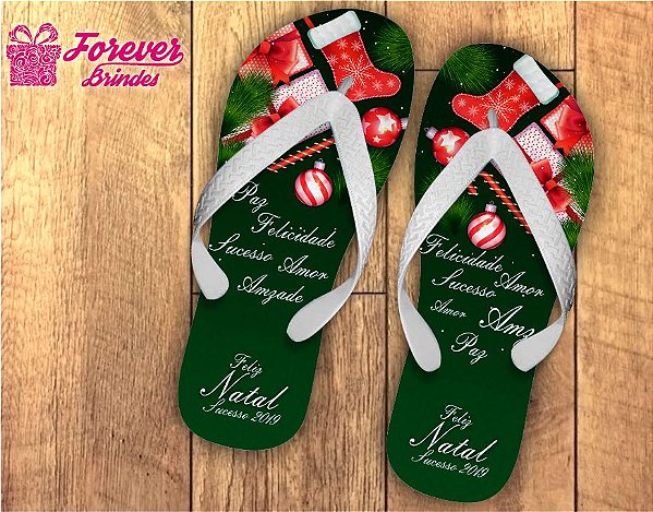 Chinelo De Natal Personalizado