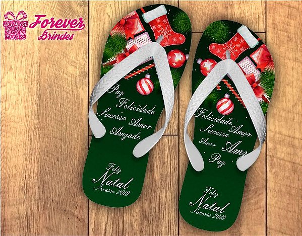 Chinelo De Natal Personalizado