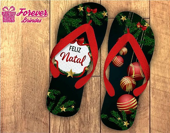 Chinelo De Natal Enfeites Natalinos