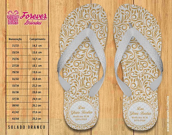 Chinelo Personalizado Formatura de Medicina