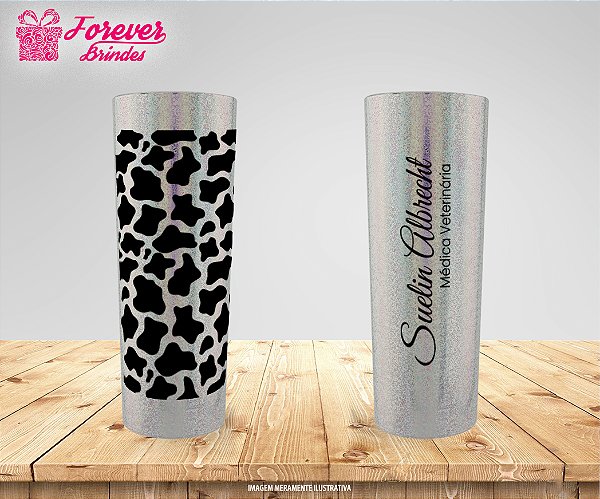Copo Long Drink holográfico Formatura de Veterinária