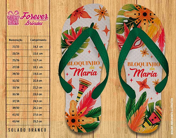 Chinelo Personalizado CARNAVAL