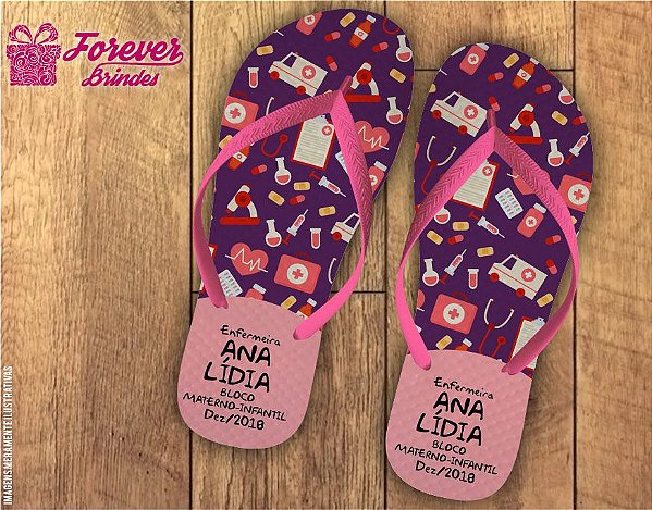 Chinelo Personalizado De Enfermagem