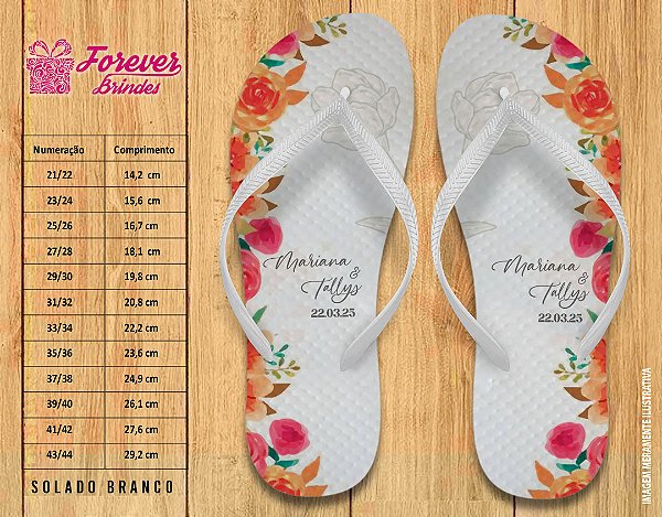 Chinelo Personalizado Casamento