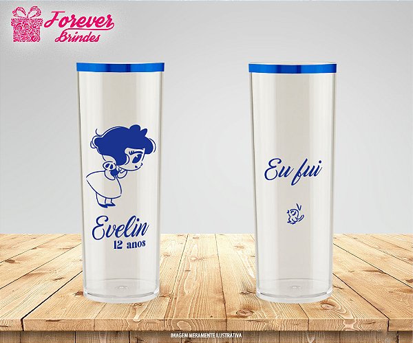 Long Drink Personalizado com Borda Aniversário Branca de Neve