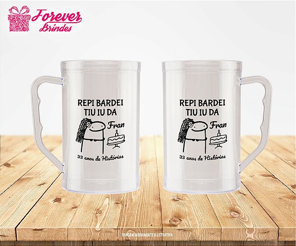 Caneca De Chopp Personalizada Aniversário Flork