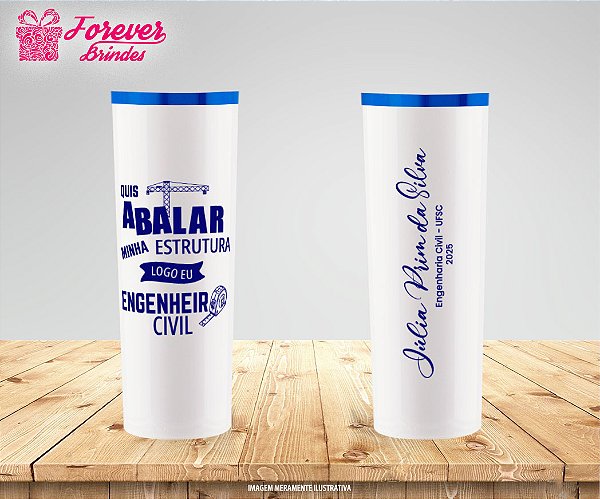 Long Drink Personalizado com Borda Formatura de Engenharia Civil
