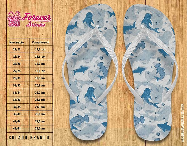 Chinelo Personalizado Aniversário shark