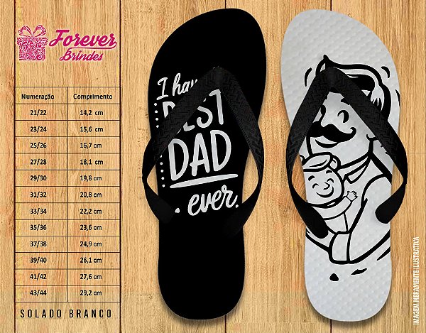 Chinelo Personalizado Dia dos Pais