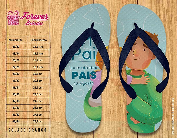 Chinelo Personalizado Dia dos Pais