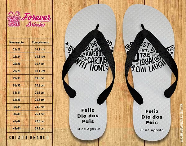Chinelo Personalizado Dia dos Pais