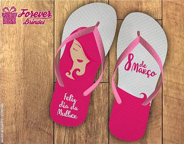 Chinelo Dia Da Mulher Rosto de Mulher