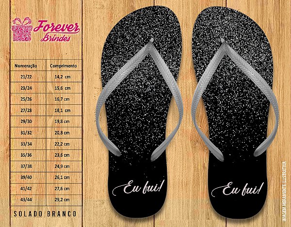 Chinelo Personalizado Aniversário glitter