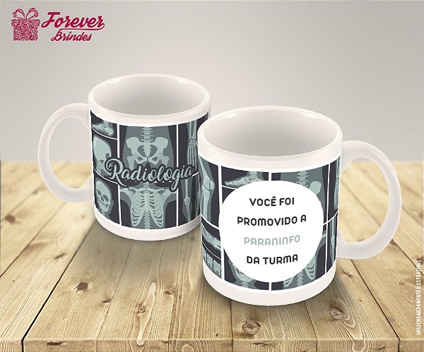 Caneca de Porcelana Personalizada Radiologia