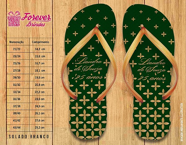 Chinelo Personalizado Aniversário