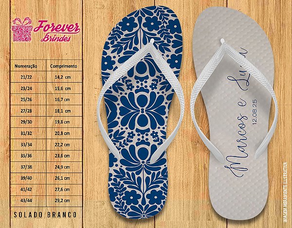 Chinelo Personalizado Casamento