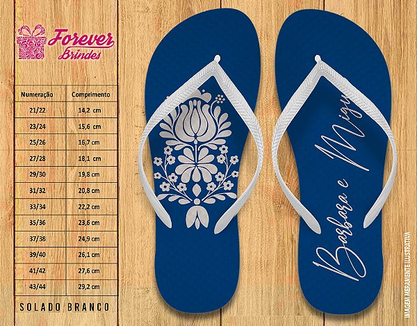Chinelo Personalizado Casamento