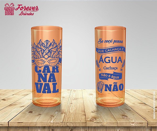 Copo Long Drink Folia de Carnaval