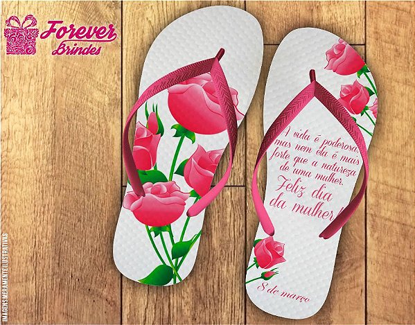 Chinelo Dia da Mulher Tulipa