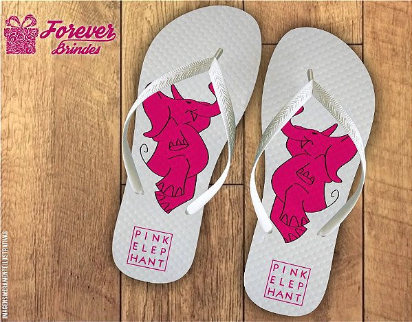 Chinelo Personalizado Pink Elephant Empresarial