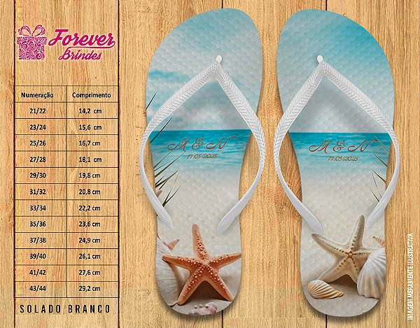 Chinelo Personalizado Casamento