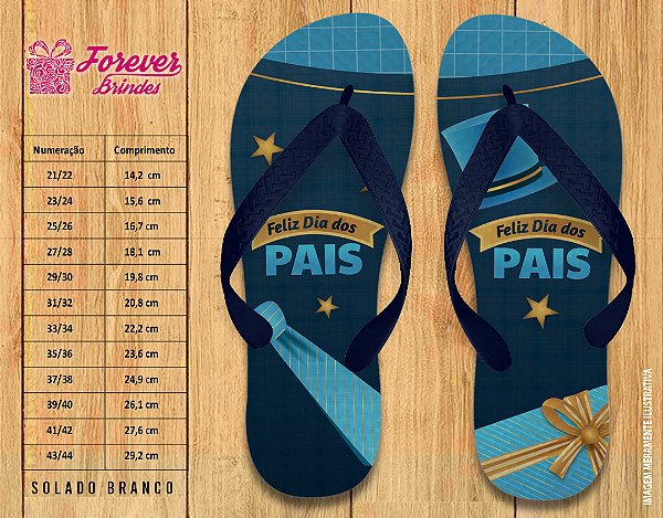Chinelo Personalizado Dia dos Pais