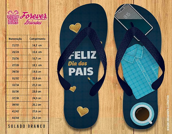 Chinelo Personalizado Dia dos Pais