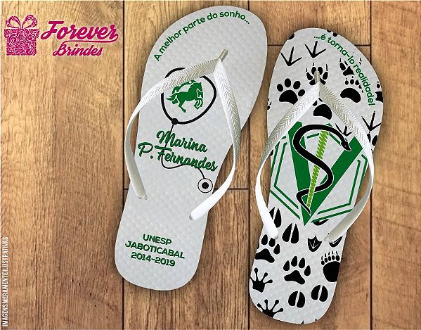 Chinelo Personalizado De Medicina Veterinária