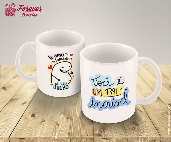 Caneca de Porcelana Personalizada Dia dos Pais Flork