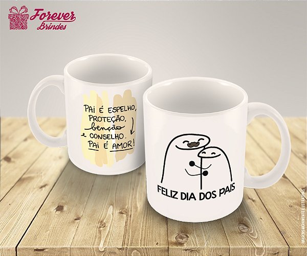 Caneca de Porcelana Personalizada Dia dos Pais Flork