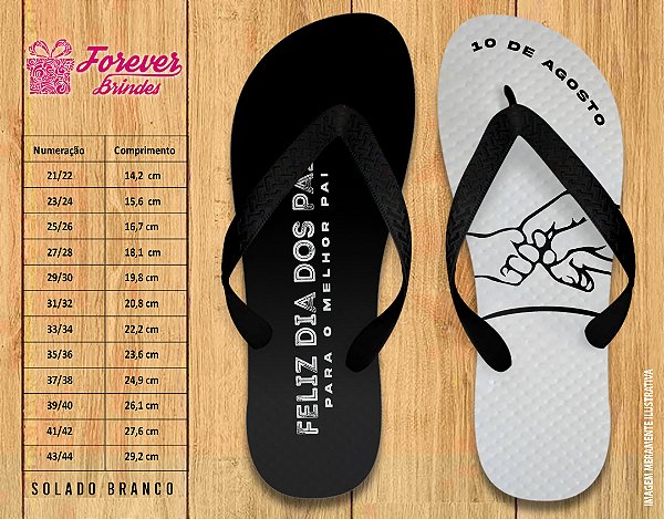 Chinelo Personalizado Dia dos Pais