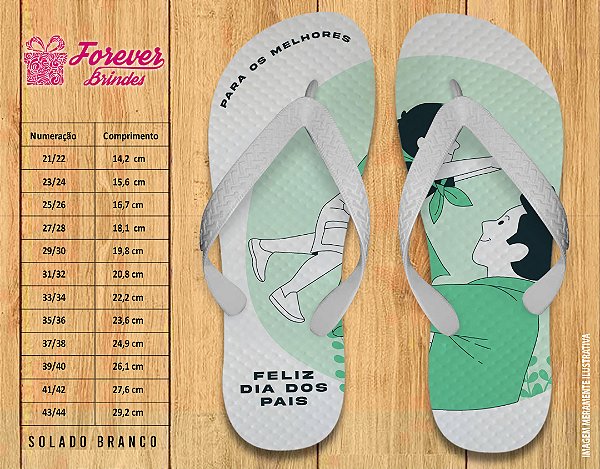 Chinelo Personalizado Dia dos Pais