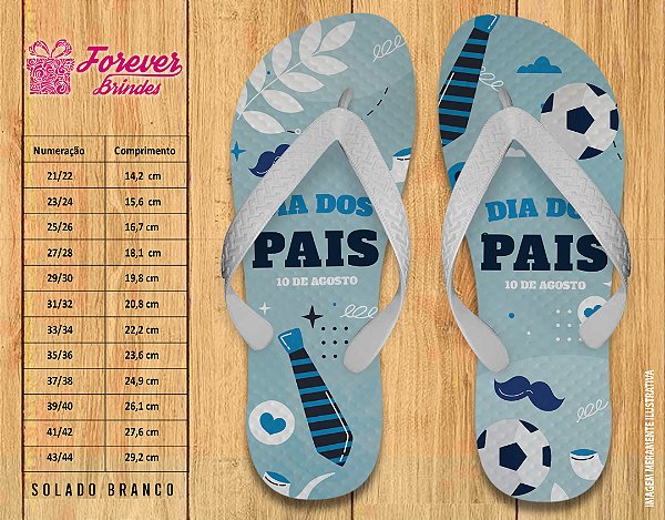 Chinelo Personalizado Dia dos Pais