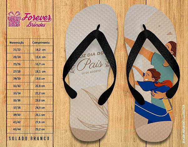 Chinelo Personalizado Dia dos Pais