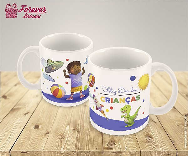 Caneca de Porcelana Personalizada Dia das Crianças
