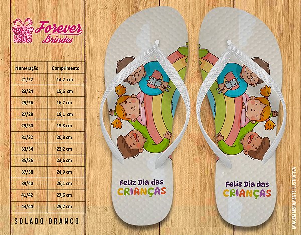 Chinelo Personalizado Dia das Crianças