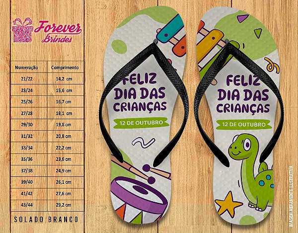 Chinelo Personalizado Dia das Crianças