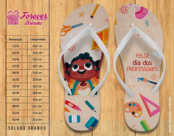 Chinelo Personalizado DIA DOS PROFESSORES