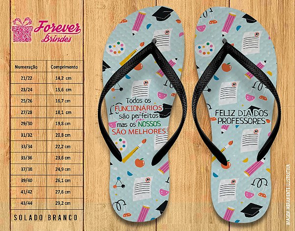 Chinelo Personalizado Dia dos Professores