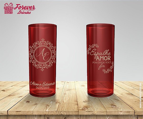 Copo Long Drink Casamento Espalhe Amor