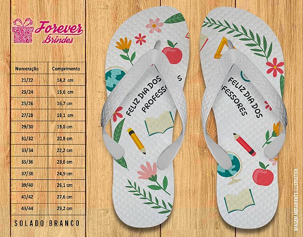 Chinelo Personalizado DIA DOS PROFESSORES