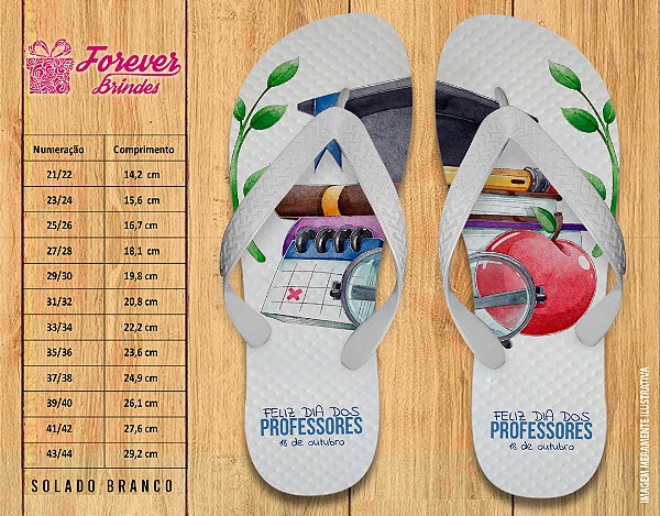 Chinelo Personalizado DIA DOS PROFESSORES