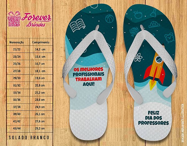 Chinelo Personalizado Dia dos Professores