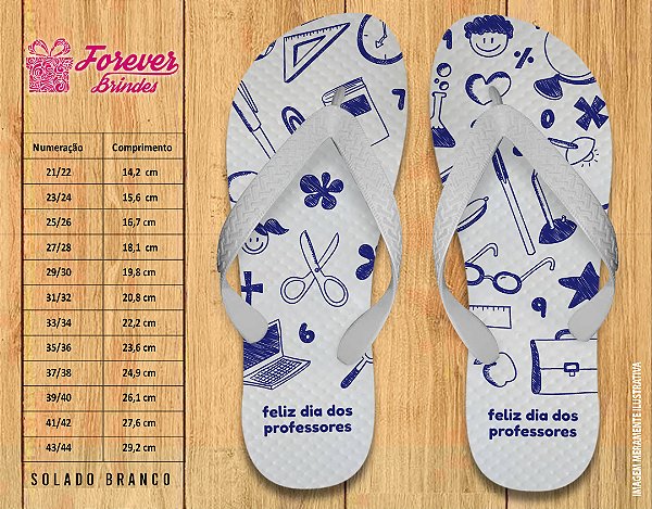 Chinelo Personalizado Dia dos Professores