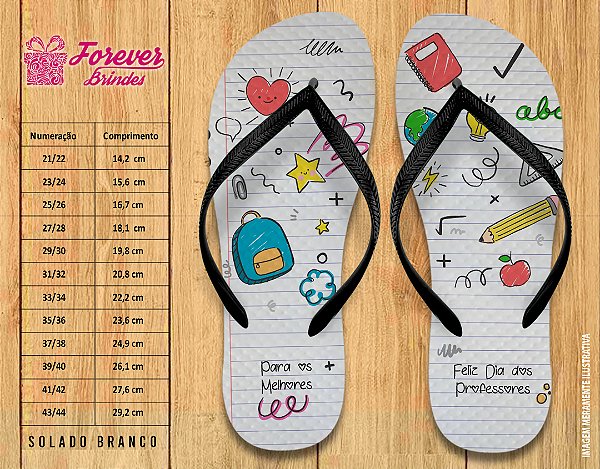 Chinelo Personalizado Dia dos Professores